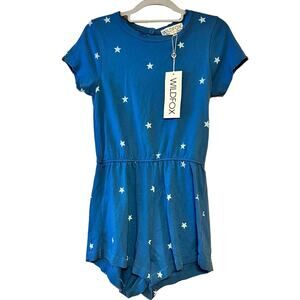 WILDFOX Blue Star Romper Shorts •XS• Summer Beach Relaxing NWT $128